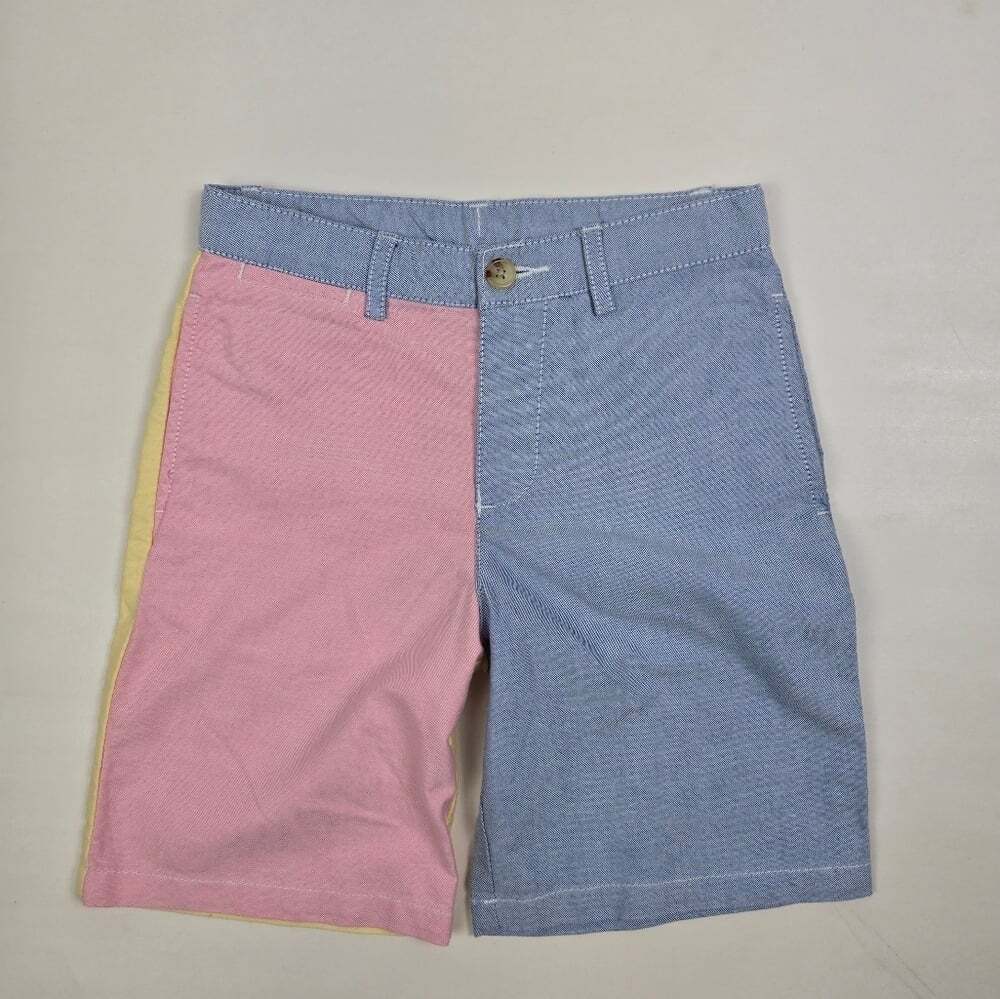 Polo Ralph Lauren Kids Pink, Blue & Yellow Color Preppy Oxford Shorts 7Y